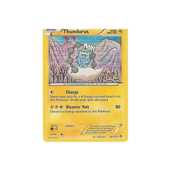 POKEMON Black &amp; White Legendary Treasures - THUNDURUS 50/113 HOLO