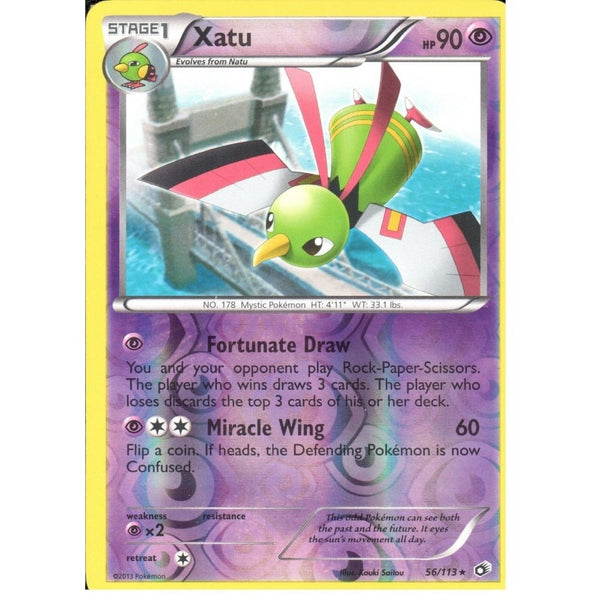 POKEMON Black &amp; White Legendary Treasures - XATU 56/113 REV HOLO