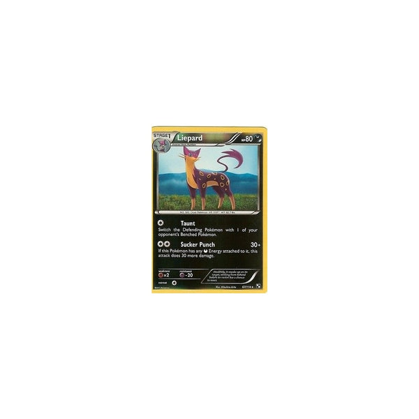Pokemon Black &amp; White: LIEPARD 67/114 RARE Reverse Holo