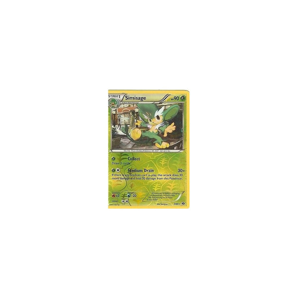 POKEMON Black &amp; White Next Destinies - SIMISAGE 7/99 RARE REV HOLO