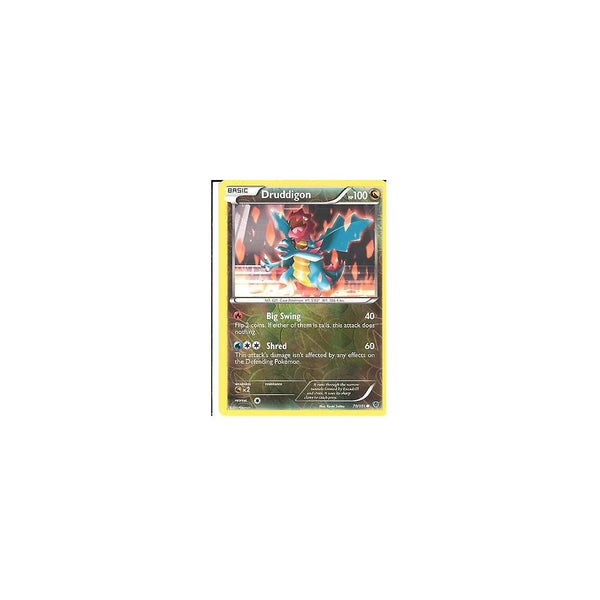 POKEMON Black &amp; White Plasma Blast - DRUDDIGON 70/101 REV HOLO