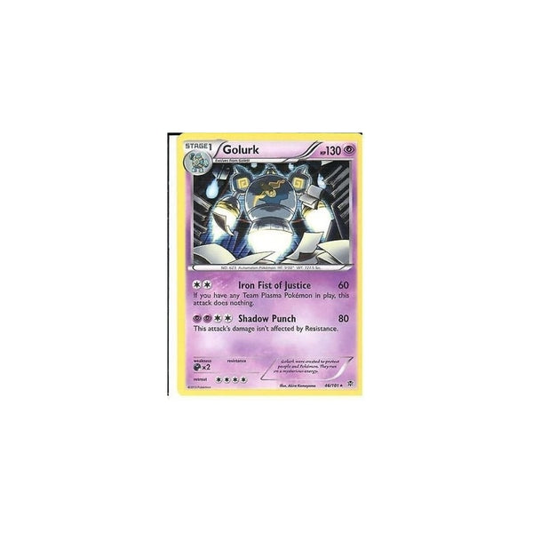 POKEMON Black &amp; White Plasma Blast - GOLURK 46/101 HOLO