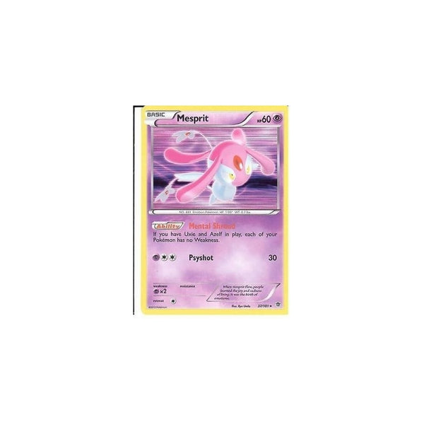 POKEMON Black &amp; White Plasma Blast - MESPRIT 37/101 HOLO