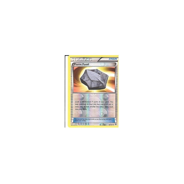 POKEMON Black &amp; White Plasma Blast - PLUME FOSSIL 82/101 REV HOLO