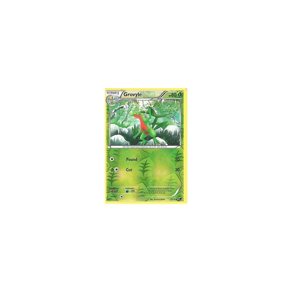 POKEMON Black &amp; White Plasma Freeze - GROVYLE 7/116 REV HOLO