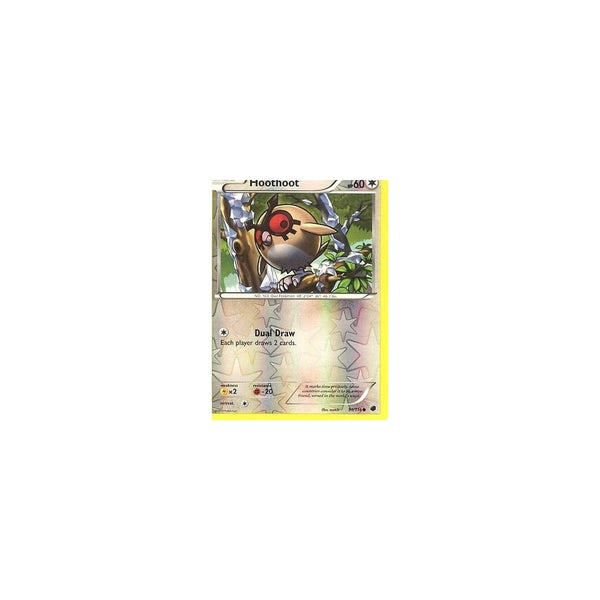 POKEMON Black &amp; White Plasma Freeze - HOOTHOOT 91/116 REV HOLO