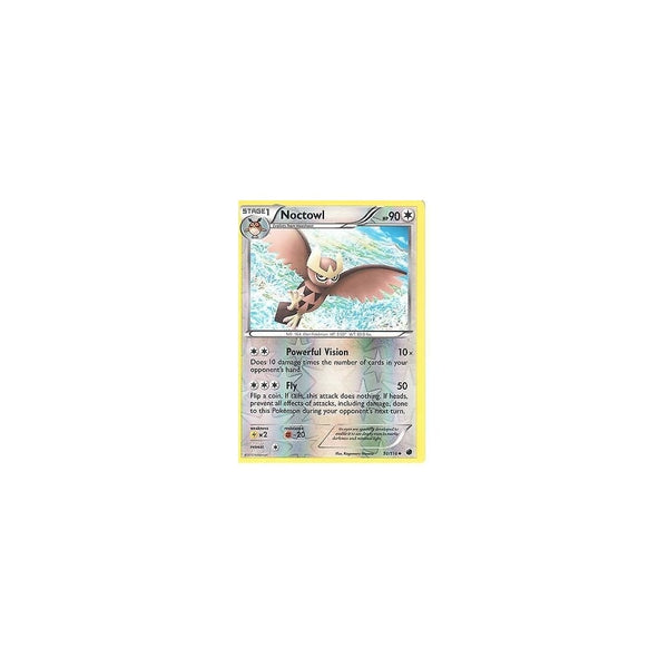 POKEMON Black &amp; White Plasma Freeze - NOCTOWL 92/116 REV HOLO