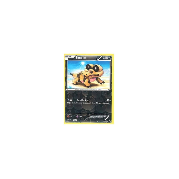 POKEMON Black &amp; White Plasma Freeze - SANDILE 68/116 REV HOLO
