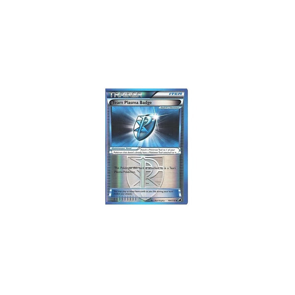 POKEMON Black &amp; White Plasma Freeze - TEAM PLASMA BADGE 104/116 REV HOLO
