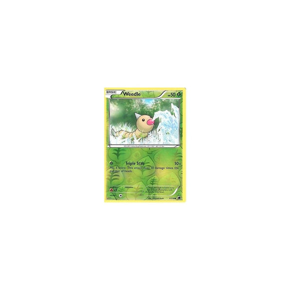 POKEMON Black &amp; White Plasma Freeze - WEEDLE 1/116 REV HOLO