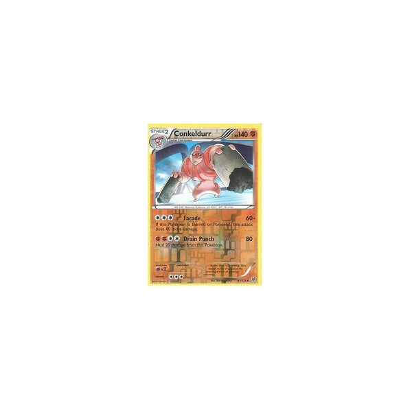 POKEMON Black &amp; White Plasma Storm - CONKELDURR 81/135 REV HOLO