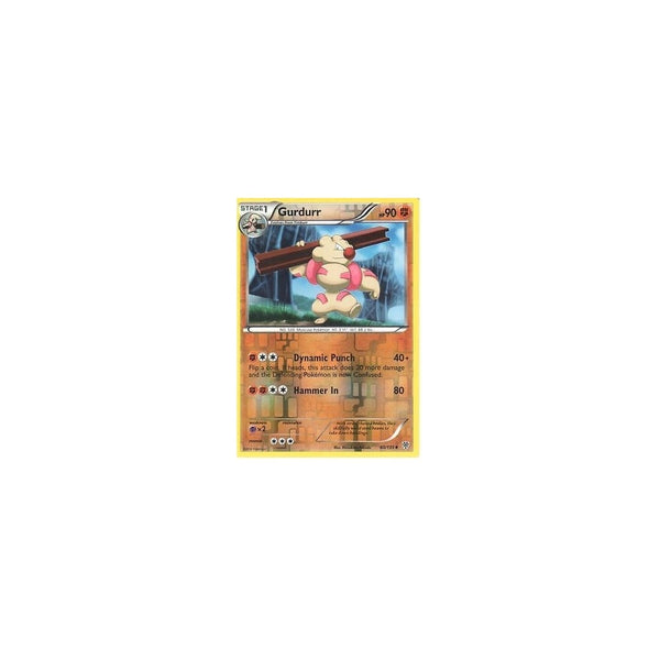 POKEMON Black &amp; White Plasma Storm - GURDURR 80/135 REV HOLO