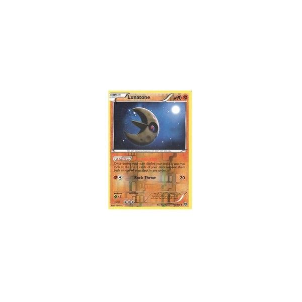 POKEMON Black &amp; White Plasma Storm - LUNATONE 73/135 REV HOLO