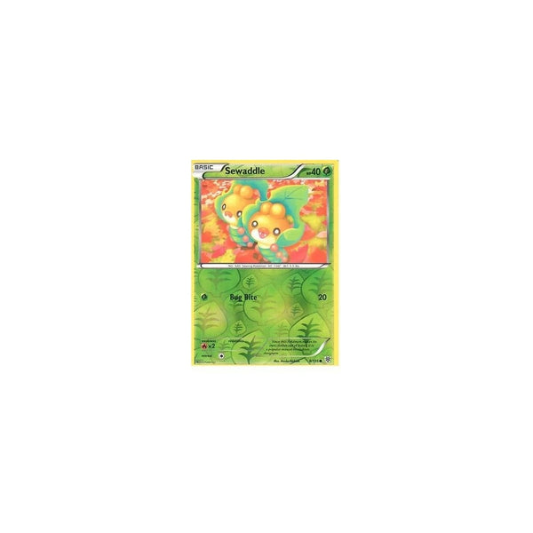 POKEMON Black &amp; White Plasma Storm - SEWADDDLE 8/135 REV HOLO