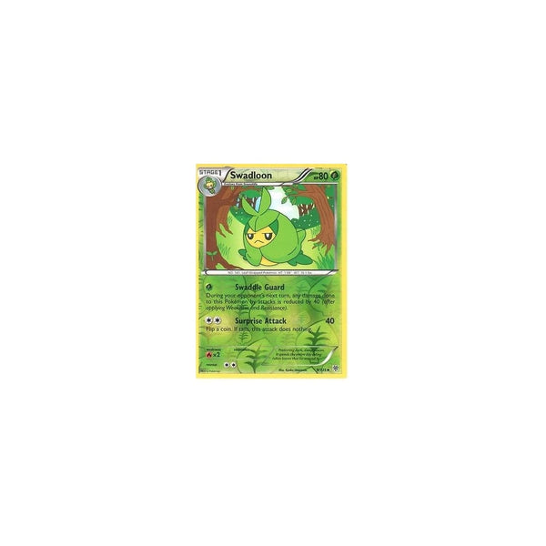 POKEMON Black &amp; White Plasma Storm - SWADLOON 9/135 REV HOLO