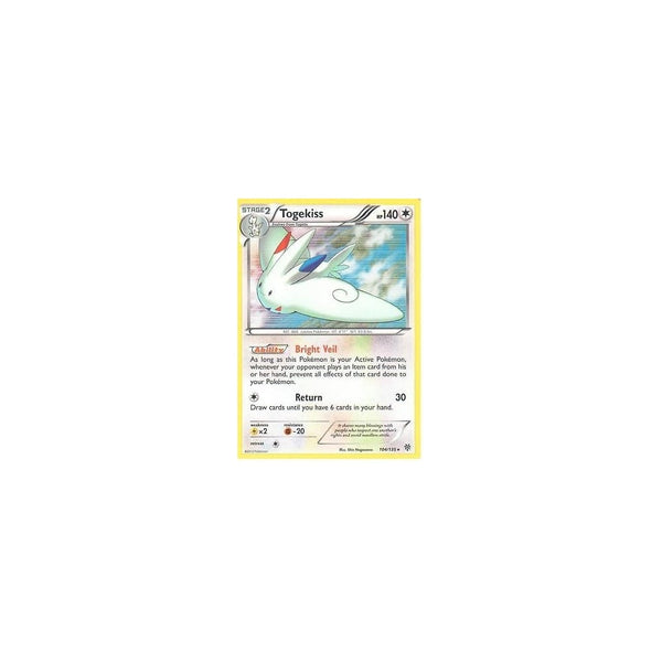 POKEMON Black &amp; White Plasma Storm - TOGEKISS 104/135 HOLO
