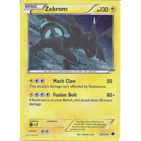 Pokemon Black &amp; White - ZEKROM 39/116 PROMO ALTERNATE HOLO