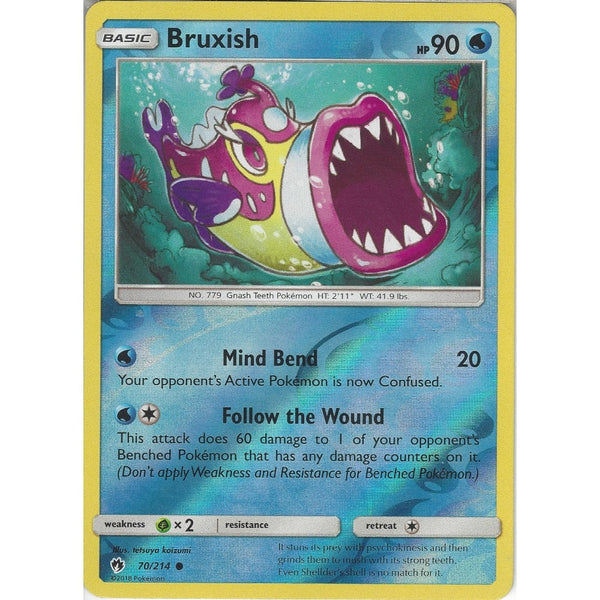 Pokemon Bruxish - 70/214 - Common Reverse Holo Card - SM8 Lost Thunder