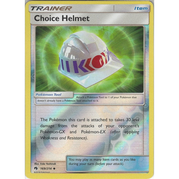 Pokemon Choice Helmet - 169/214 - Uncommon Reverse Holo Card - SM8 Lost Thunder