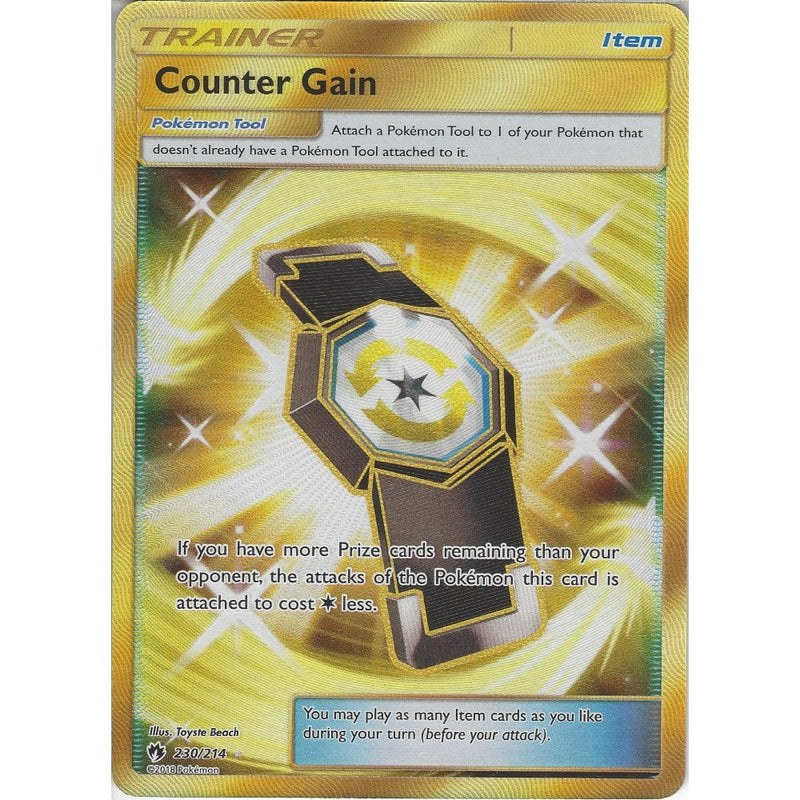 Pokemon Counter Gain - 230/214 - Secret Rare Card - SM8 Lost Thunder - Recaptured LTD Pokemon Counter Gain - 230/214 - Secret Rare Card - SM8 Lost Thunder - Recaptured LTD
