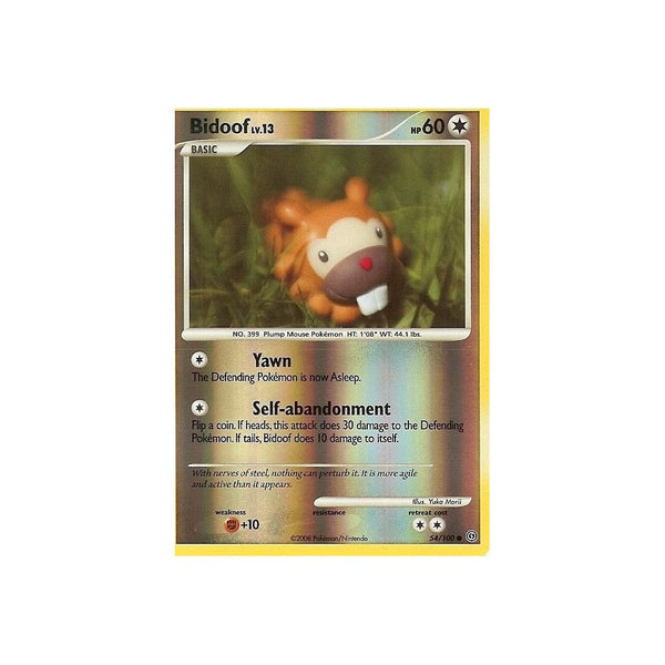 Pokemon Diamond And Pearl Stormfront - BIDOOF 54/100 REV HOLO