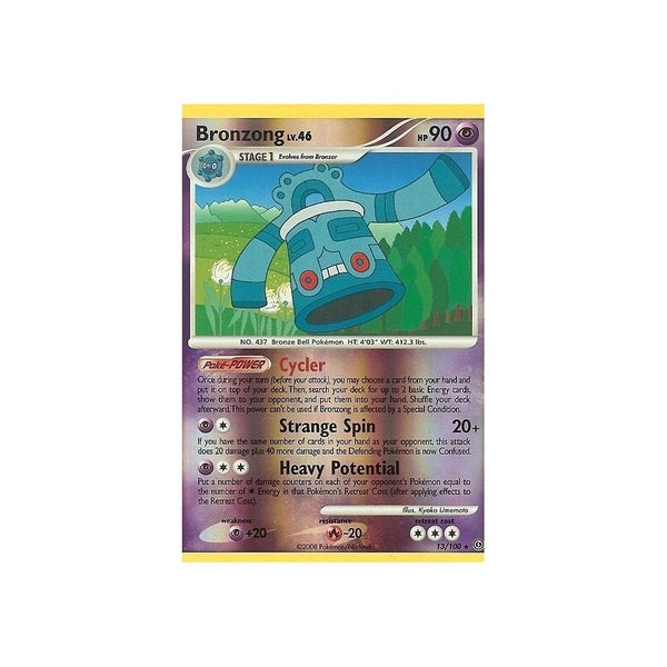 Pokemon Diamond And Pearl Stormfront - BRONZONG 13/100 RARE REV HOLO