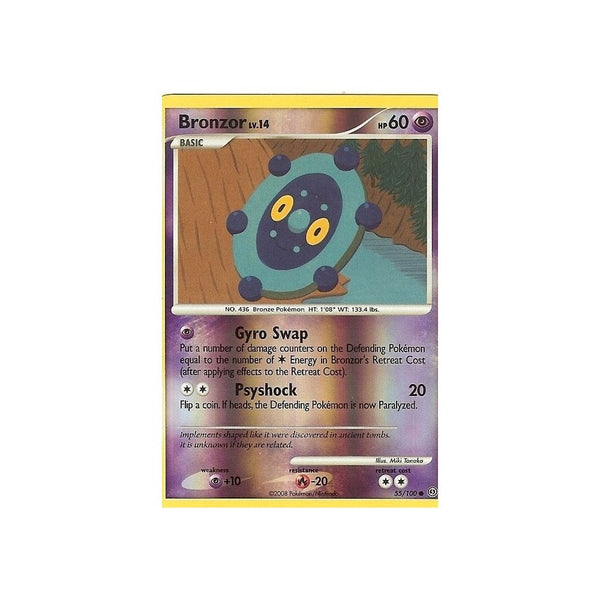 Pokemon Diamond And Pearl Stormfront - BRONZOR 55/100 REV HOLO