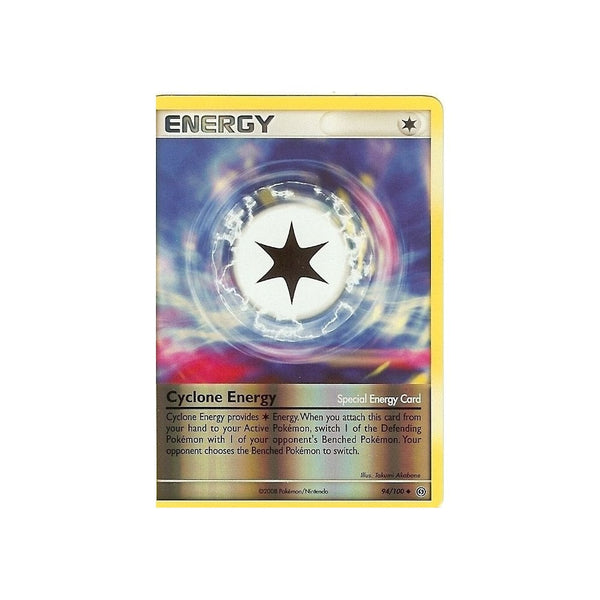 Pokemon Diamond And Pearl Stormfront - CYCLONE ENERGY 94/100 REV HOLO
