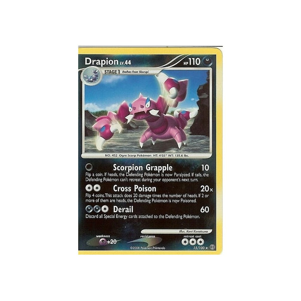 Pokemon Diamond And Pearl Stormfront - DRAPION 15/100 RARE REV HOLO