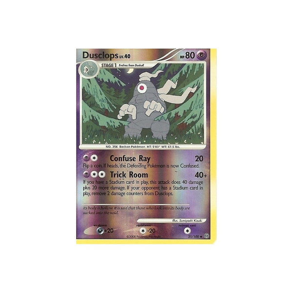 Pokemon Diamond And Pearl Stormfront - DUSCLOPS 35/100 REV HOLO