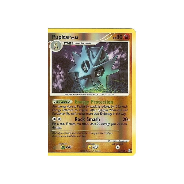 Pokemon Diamond And Pearl Stormfront - PUPITAR 47/100 REV HOLO