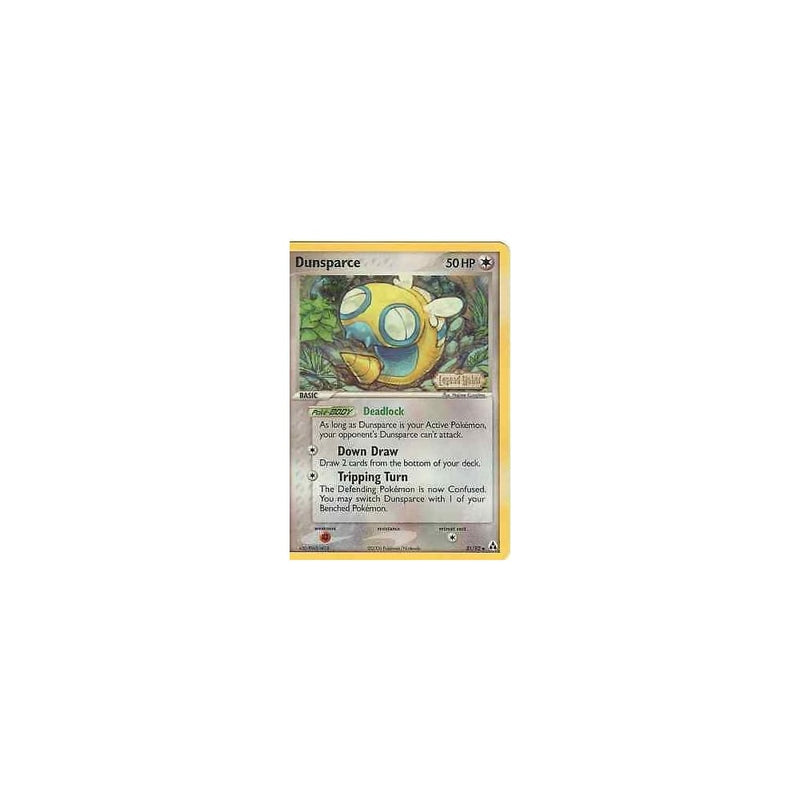Pokemon EX Legend Maker: DUNSPARCE 31/92 Reverse Holo - Recaptured LTD Pokemon EX Legend Maker: DUNSPARCE 31/92 Reverse Holo - Recaptured LTD