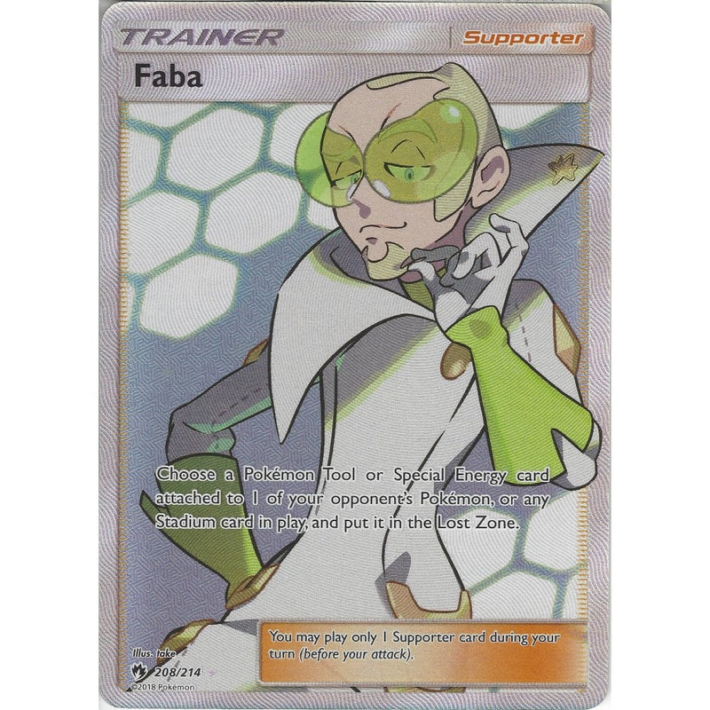 Pokemon Faba - 208/214 - Rare Ultra Card - SM8 Lost Thunder