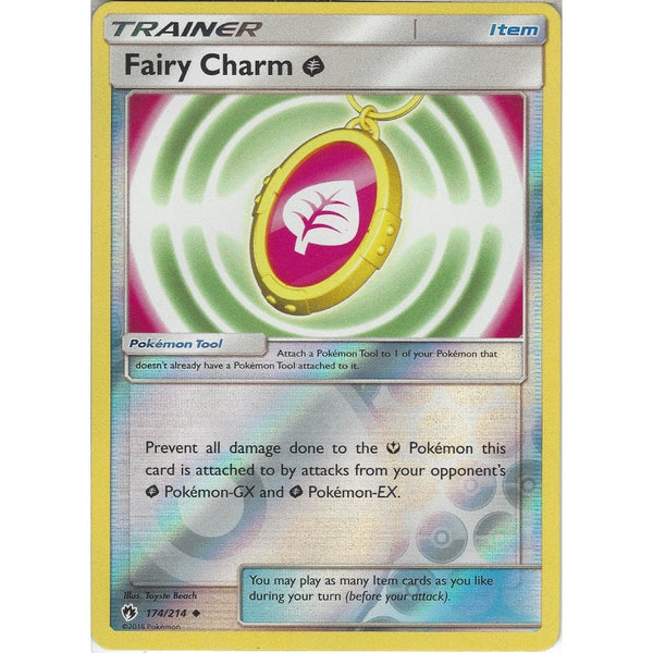 Pokemon Fairy Charm Grass - 174/214 - Uncommon Reverse Holo Card - SM8 Lost Thunder