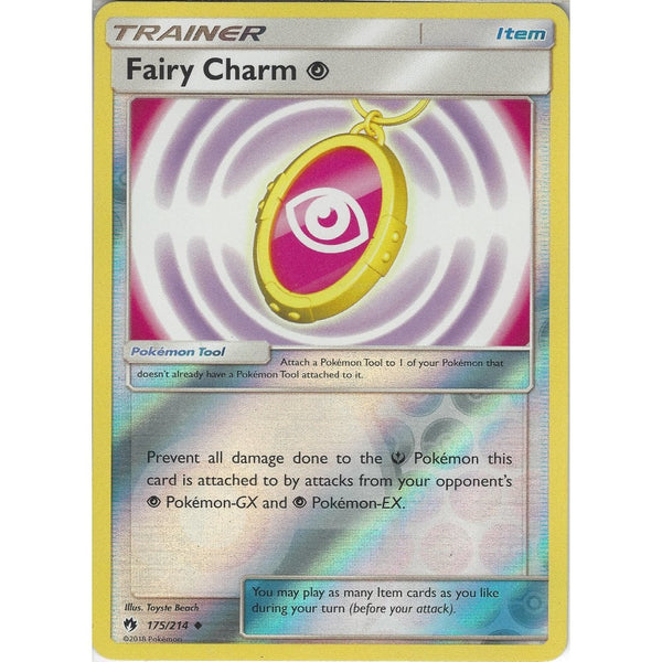 Pokemon Fairy Charm Psychic - 175/214 - Uncommon Reverse Holo Card - SM8 Lost Thunder