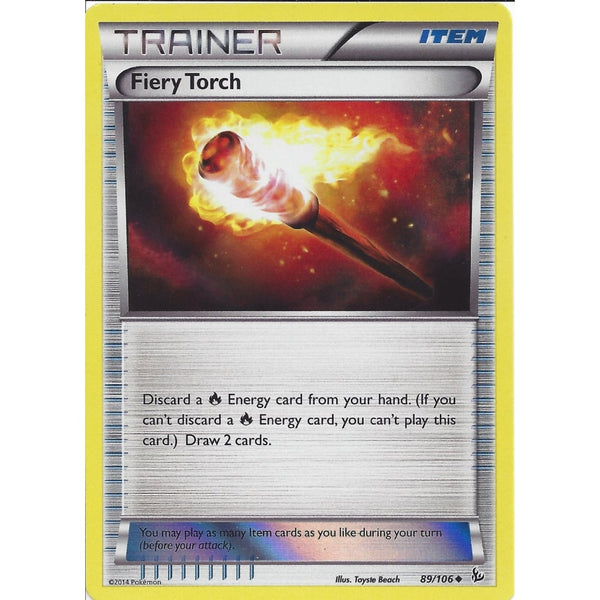 Pokemon FIERY TORCH 89/106 TRAINER PROMO HOLO - FROM THE PYROAR COLLECTORS BOX