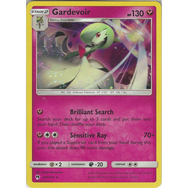 Pokemon Gardevoir - 141/214 - Rare Holo Card - SM8 Lost Thunder