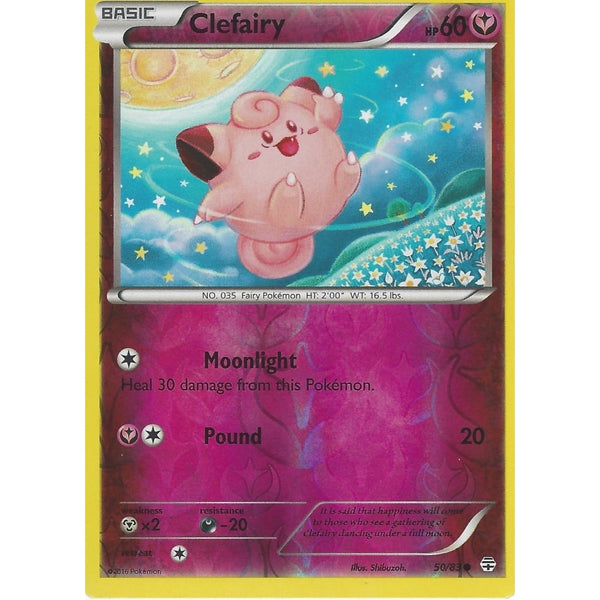 POKEMON GENERATION PACK CARD - CLEFAIRY - 50/83 REV HOLO