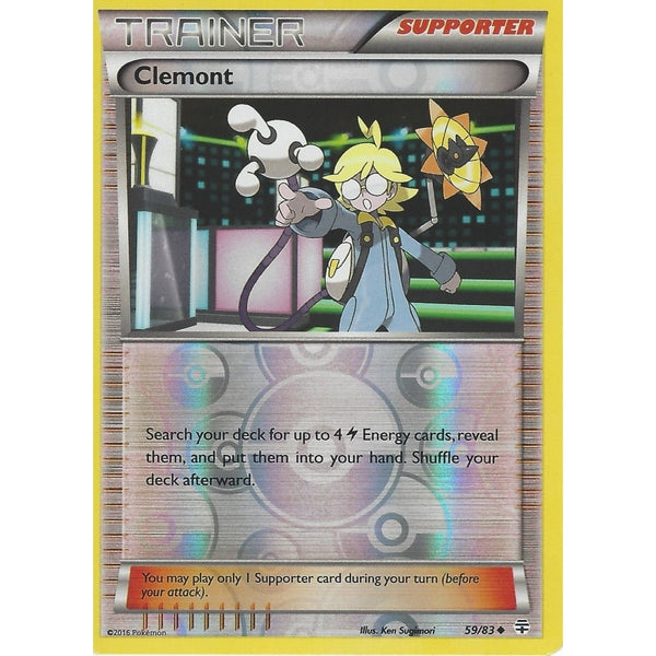POKEMON GENERATION PACK CARD - CLEMONT - 59/83 REV HOLO