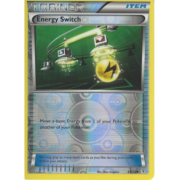 POKEMON GENERATION PACK CARD - ENERGY SWITCH 61/83 REV HOLO