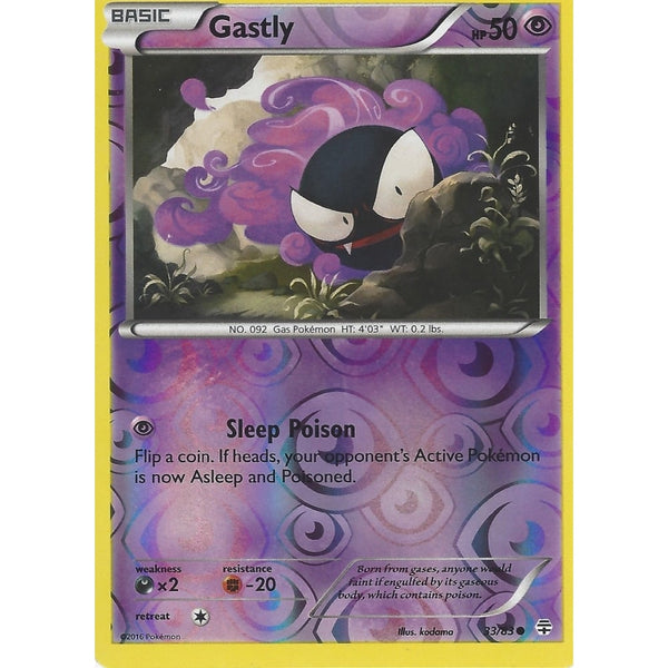 POKEMON GENERATION PACK CARD - GASTLY - 33/83 REV HOLO