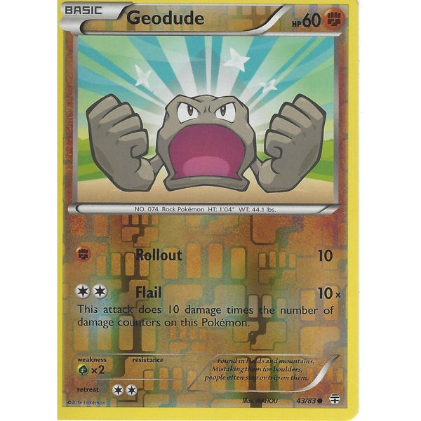 POKEMON GENERATION PACK CARD - GEODUDE 43/83 REV HOLO