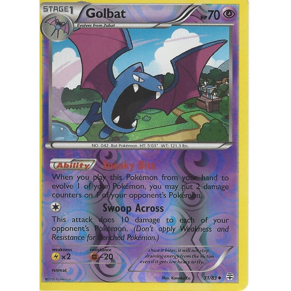 POKEMON GENERATION PACK CARD - GOLBAT 31/83 REV HOLO