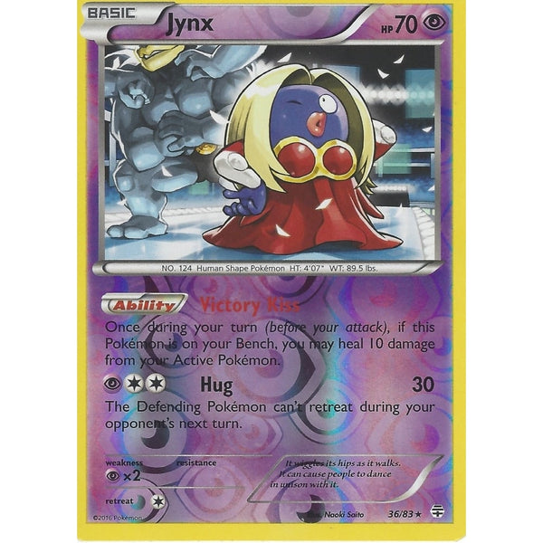 POKEMON GENERATION PACK CARD - JYNX - 36/83 REV HOLO
