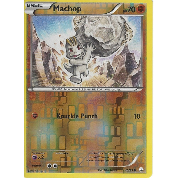 POKEMON GENERATION PACK CARD - MACHOP 40/83 REV HOLO