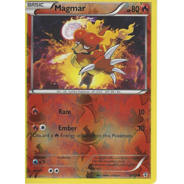 POKEMON GENERATION PACK CARD - MAGMAR 16/83 REV HOLO
