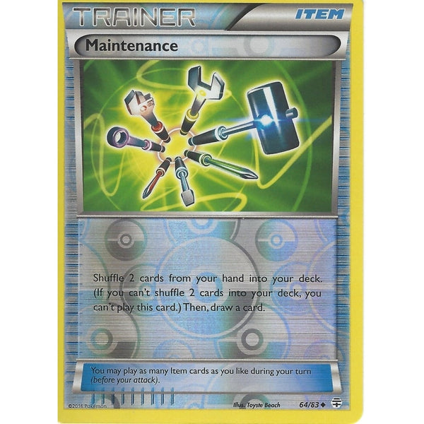 POKEMON GENERATION PACK CARD - MAINTENANCE 64/83 REV HOLO