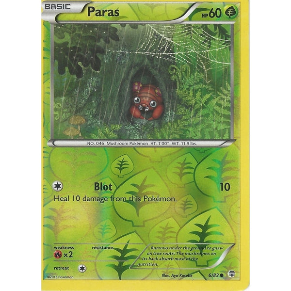 POKEMON GENERATION PACK CARD - PARAS - 6/83 REV HOLO