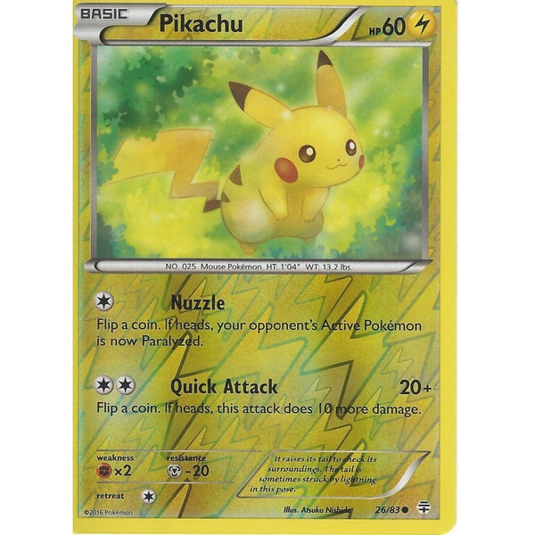 POKEMON GENERATION PACK CARD - PIKACHU 26/83 REV HOLO