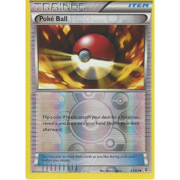 POKEMON GENERATION PACK CARD - POKE BALL - 67/83 REV HOLO